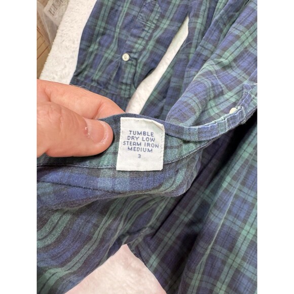 Polo Ralph Lauren Yarmouth 100% cotton Blue/Green Plaid 16 32/33 button up LS - Picture 2 of 12